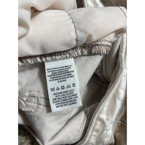 Free People Sweet Jane Women’s Champagne Mid Rise Velvet Jeans Size 31 - Picture 11 of 11